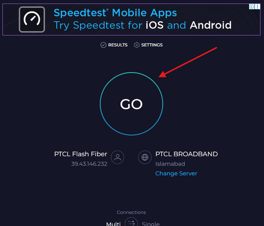 Internet speed test to fix YouTube lagging