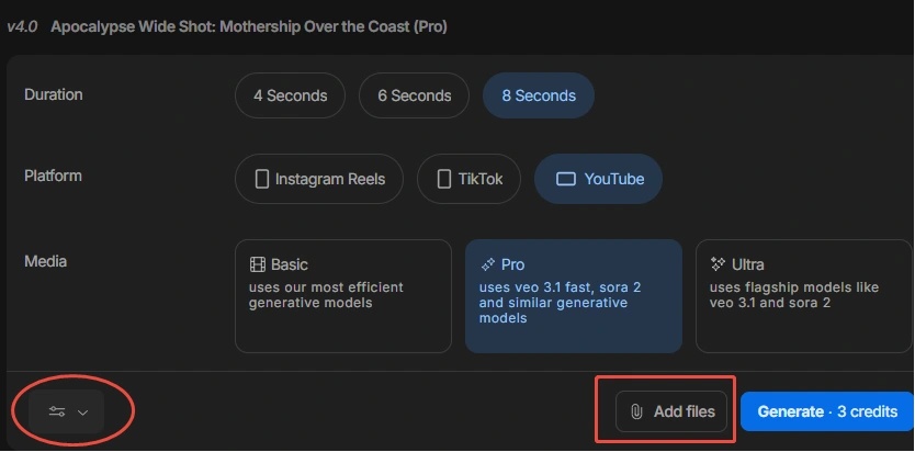 invideo ai generation settings