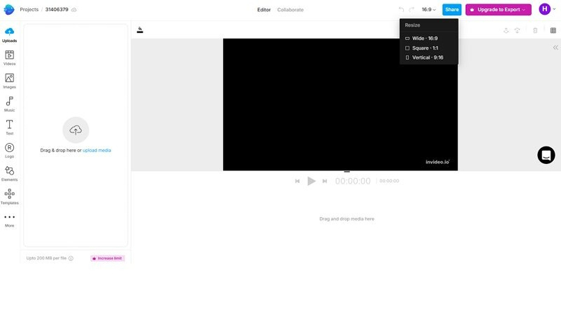 invideo How to Make Horizontal Video Vertical