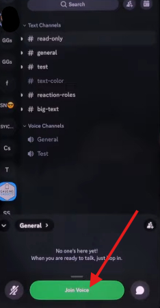 Joining voice on Discord