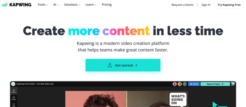 kapwing tool to convert tweets to videos