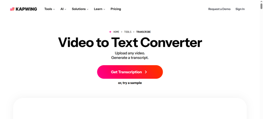 Kapwing video to prompt converter