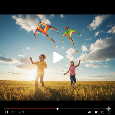 kids flying kite prompt