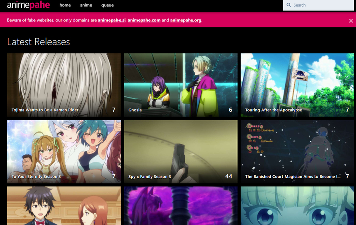 KissCartoon alternative AnimePahe