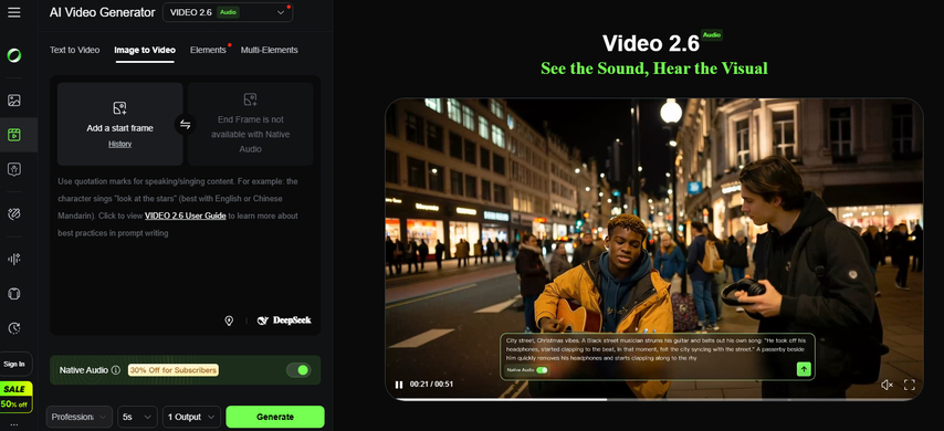 Kling AI Happy New Year video generator