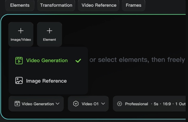 modo de vídeo do kling-o1