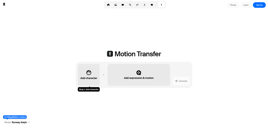 Krea AI motion sync video generator