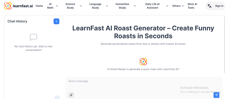 text based roast script generator