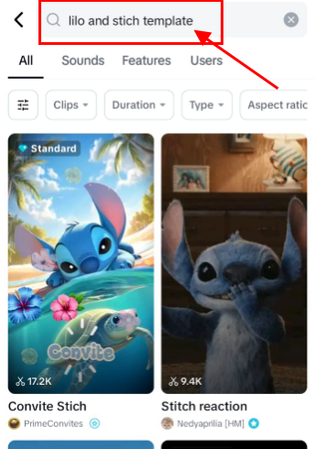 open capcut templates for lilo and stitch ai filter