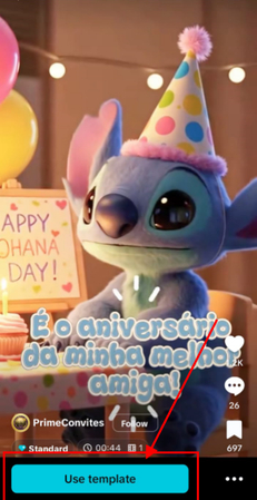 select lilo and stitch ai template in capcut