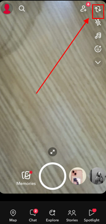 open snapchat lens menu for lilo and stitch