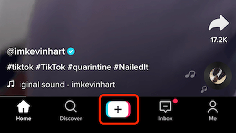 open tiktok and start recording