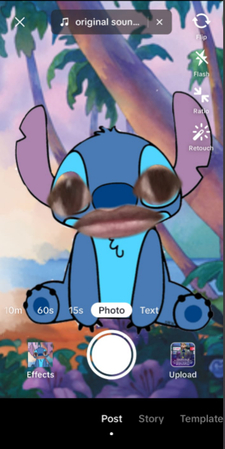 apply lilo and stitch ai filter and record