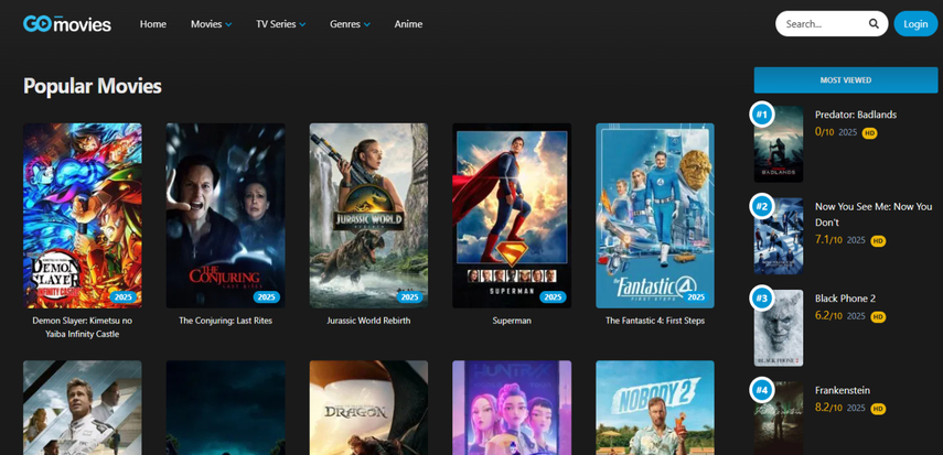 LookMovie2to alternative GoMovies