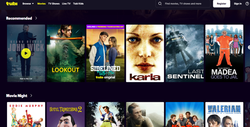 LookMovie2to alternative Tubi TV