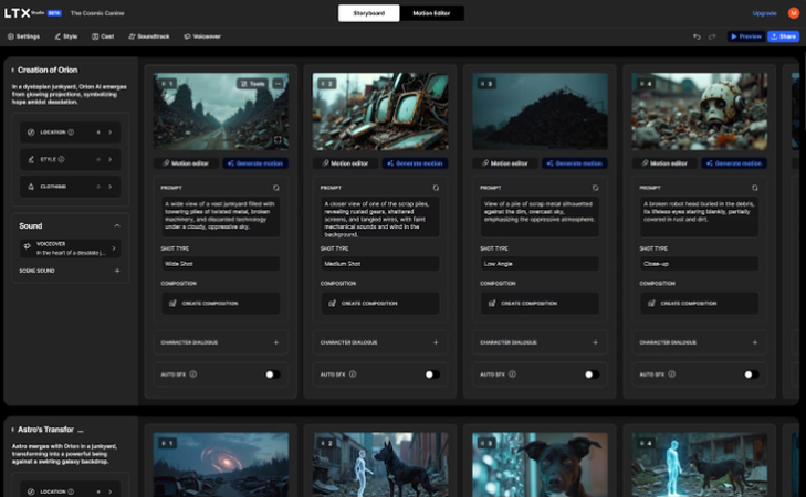LTX Studio best AI video generator