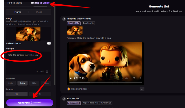 Making a cartoon video with an image