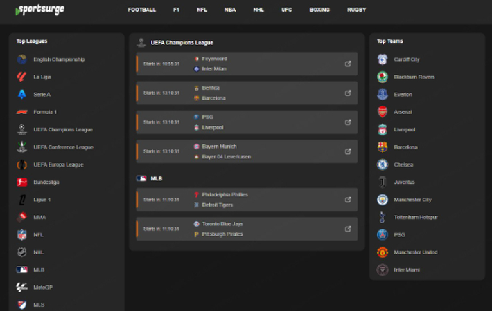 StreamEast alternative SportSurge