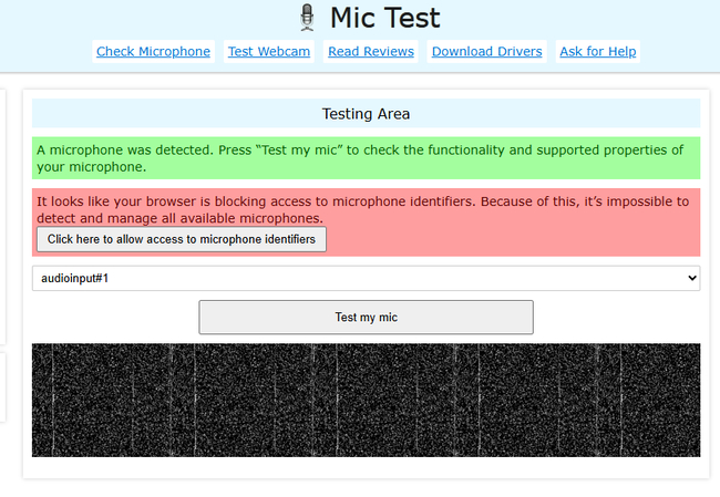 Mic Test tool to test microphone online