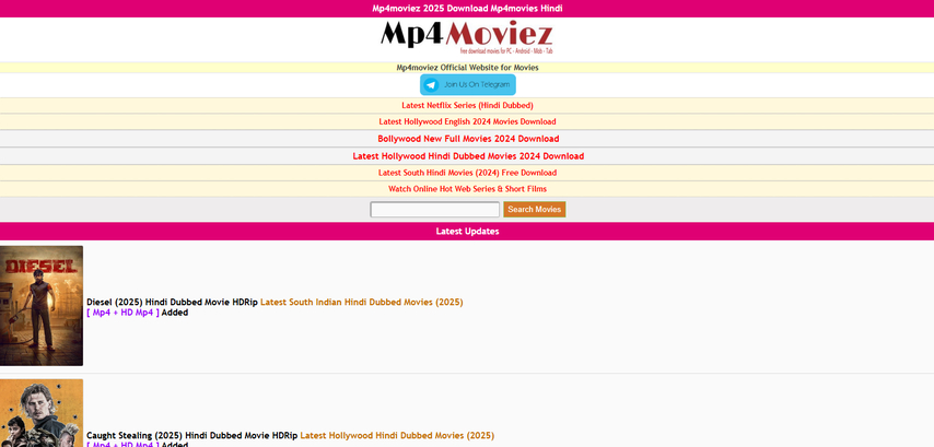 Mp4Moviez Bollywood movie download site