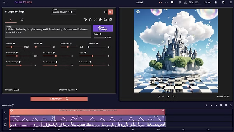 Neural Frames AI music video generator