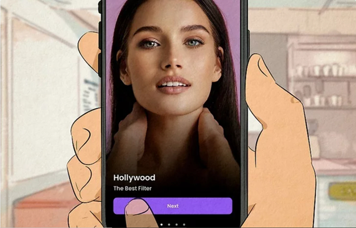 open faceapp and skip trial