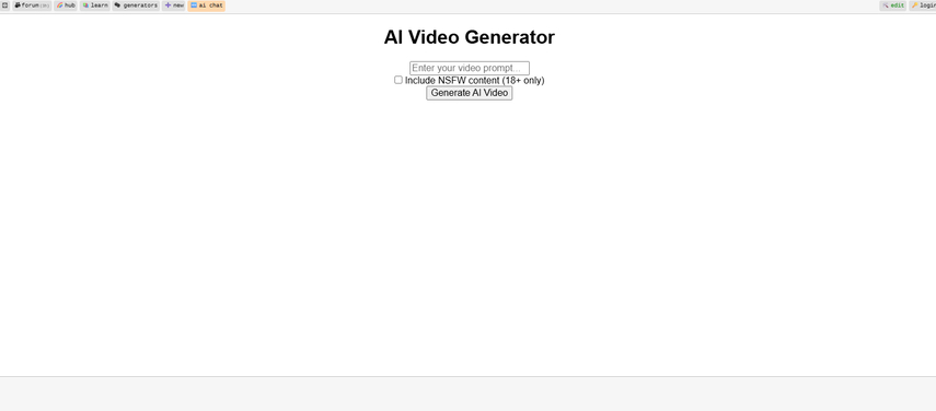 Perchance AI Video Generator