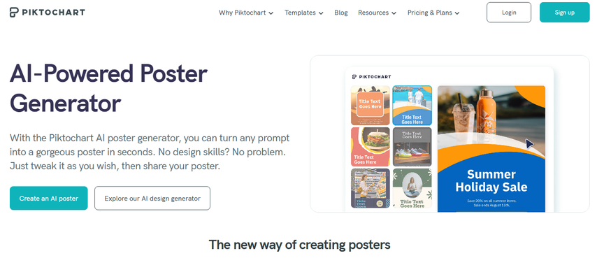 Piktochart AI movie poster generator