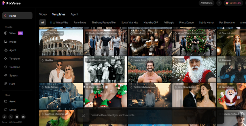 PixVerse Happy New Year video generator