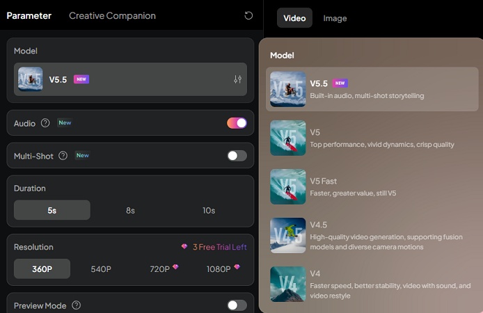 pixverse v5.5 workplace
