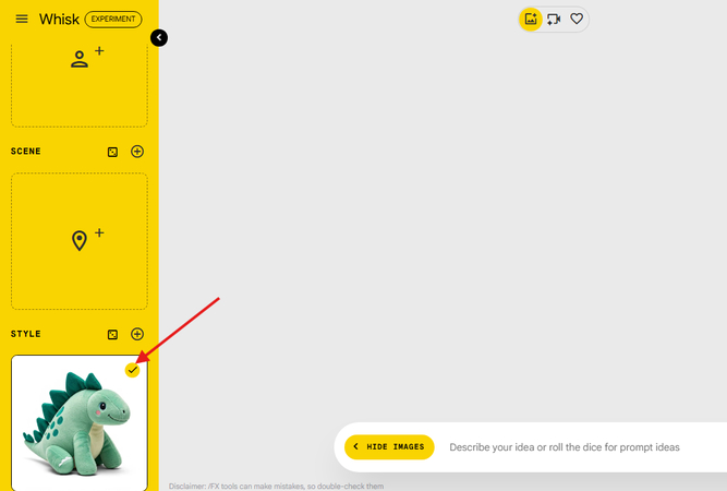 Plushie preset style template in Whisk AI