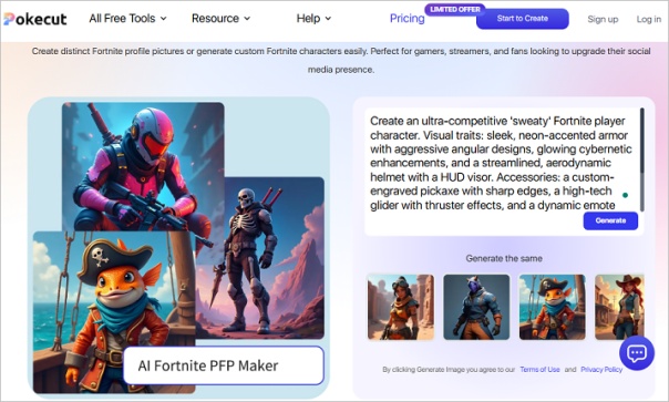 pokecut fortnite pfp maker