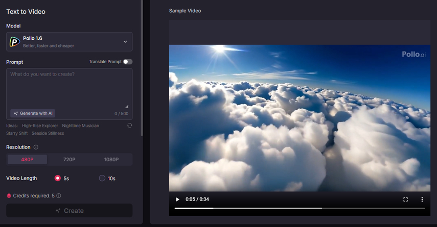 Pollo AI Text to Video Generator