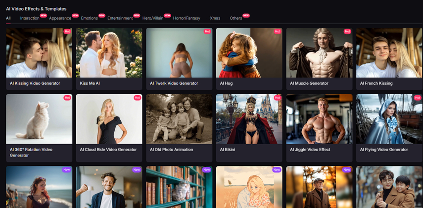 Pollo AI Video Effects and Templates