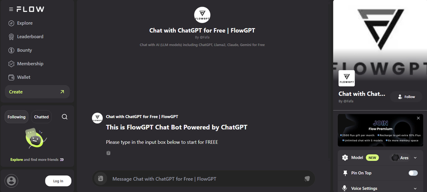 Pollybuzz AI alternative FlowGPT