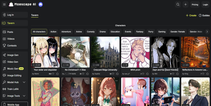 Pollybuzz AI alternative MoeScape AI