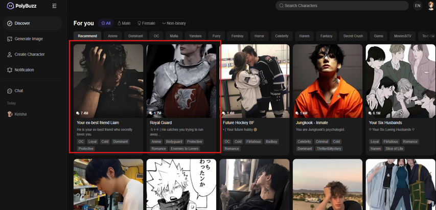 Pollybuzz AI interface