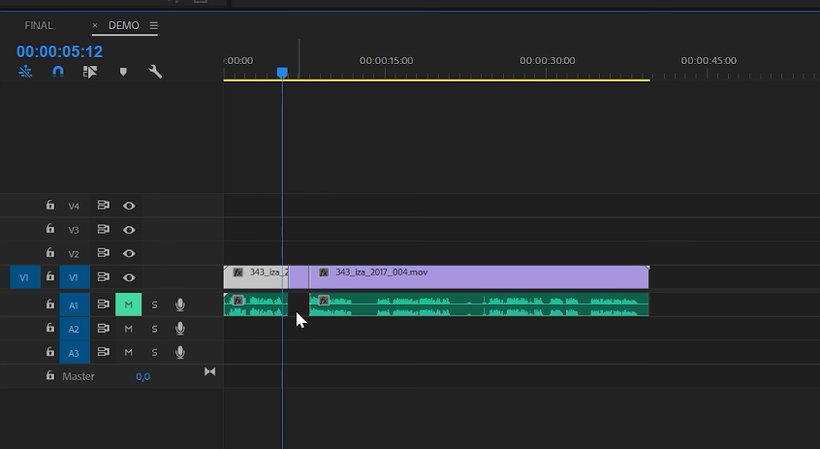 Premiere Pro inserting a two-second freeze frame