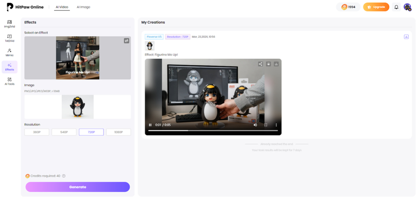 review and download generated template video