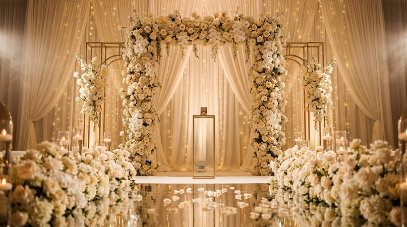 proposal flower backdrop