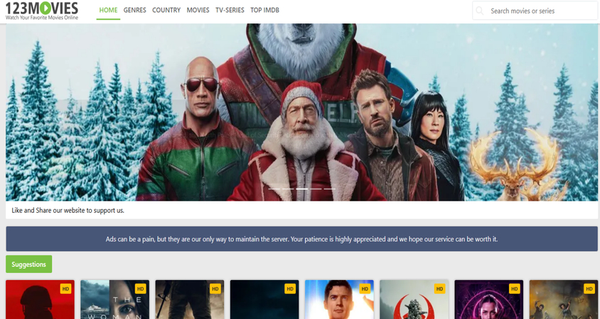 Putlocker alternative 123Movies