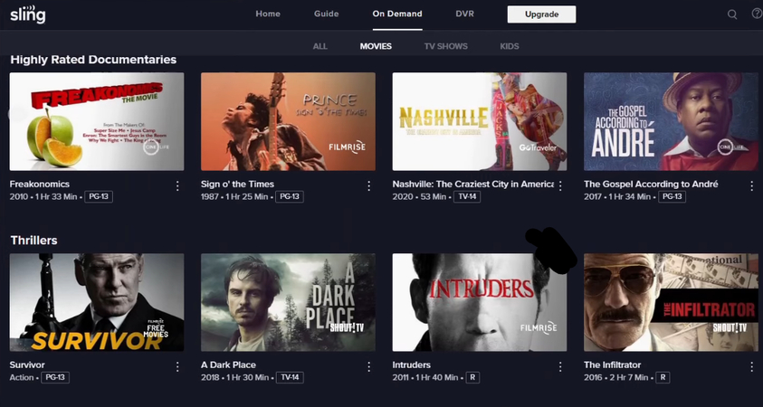 Putlocker alternative Sling TV