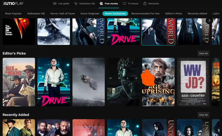 Putlocker alternative Xumo Play