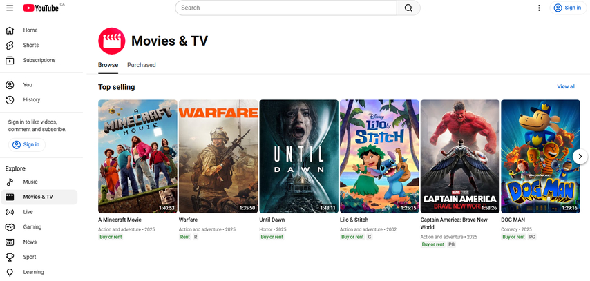 Putlocker alternative YouTube