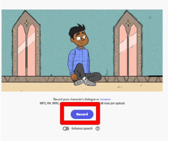 Recording voice-over to animated video