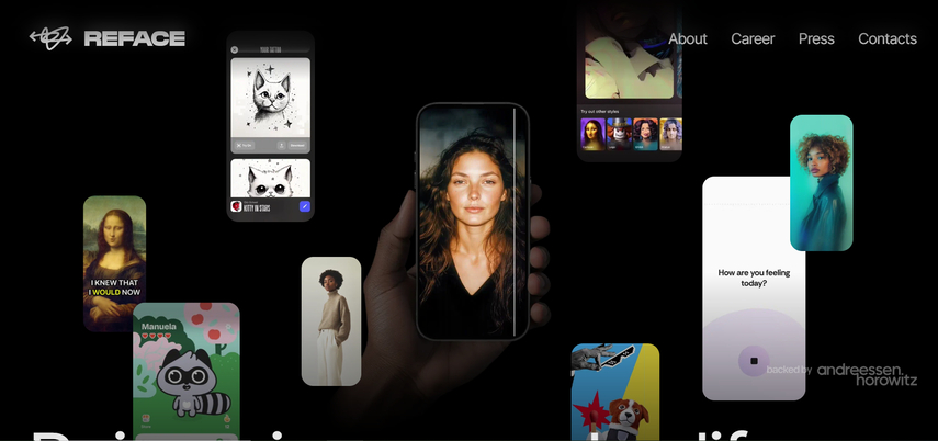 reface app muscle enhancement features