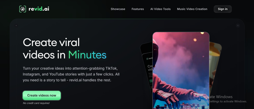 rapid short form video creator