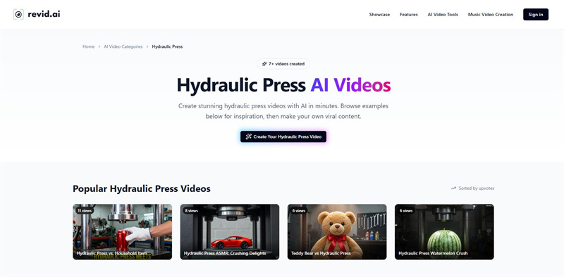 hydraulic press video revid