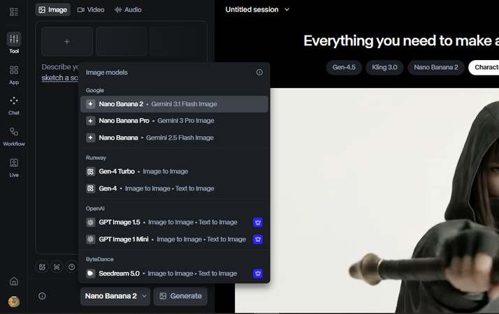 Runway AI image generator