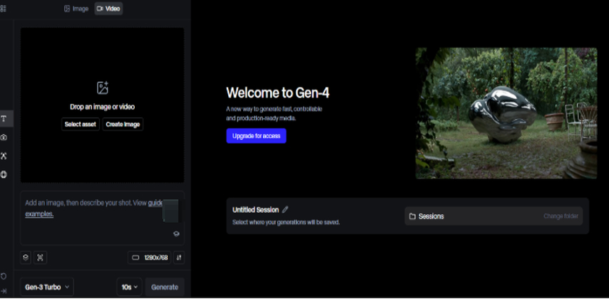 Runway Image and text to video converter